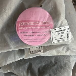 Afro kinky bulk 10” 100% human hair